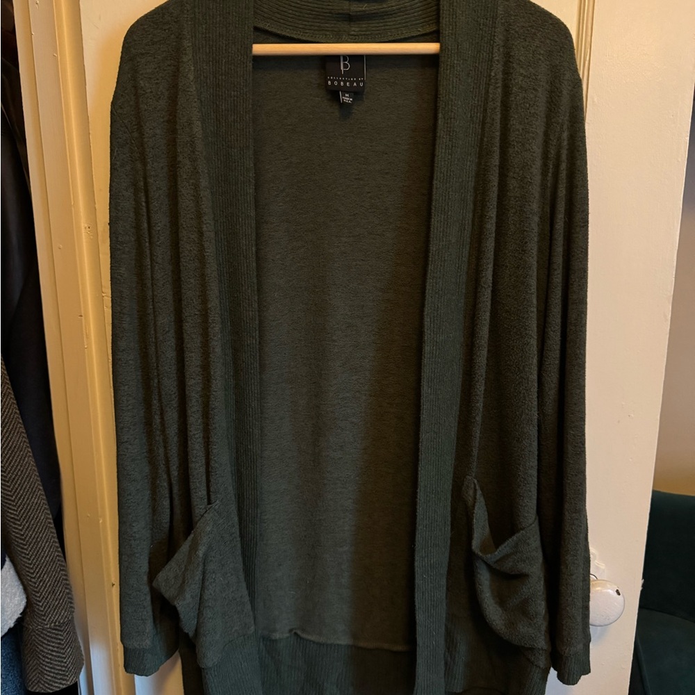 Dark Green Long Sleeve Cardigan